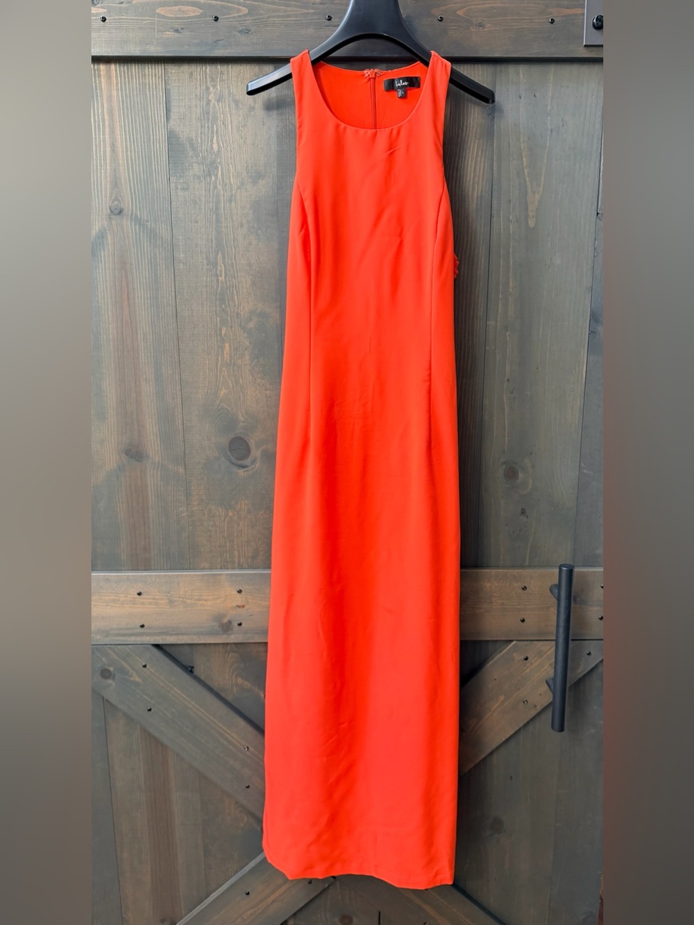 Lulus Red/orange Sleek Women’s Midi Dress